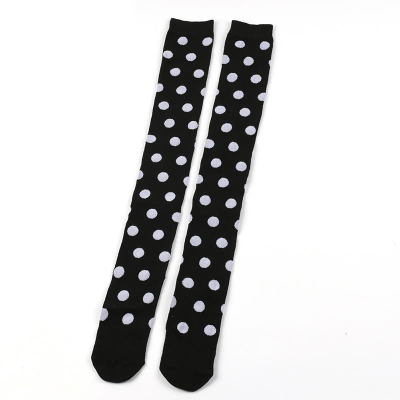 Plusock Funny Polka Dots Thigh Highs Socks(5 Pairs) - image 14
