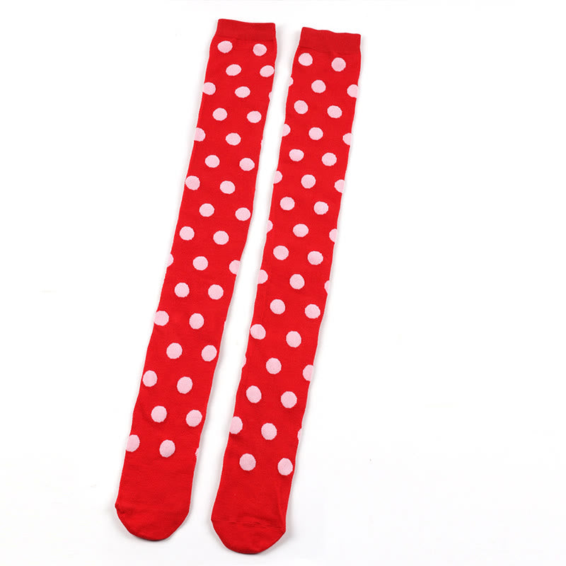 Plusock Funny Polka Dots Thigh Highs Socks(5 Pairs) - image 16