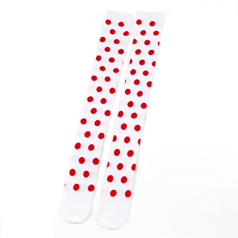 Plusock Funny Polka Dots Thigh Highs Socks(5 Pairs) - image 15
