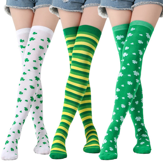 Plusock Lucky Clover Thigh Highs Socks(3 Pairs) - image 0