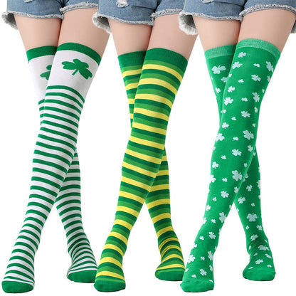 Plusock Lucky Clover Thigh Highs Socks(3 Pairs) - image 1