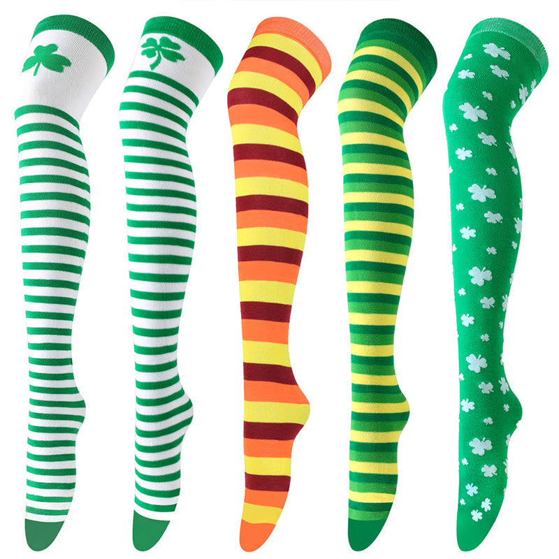 Plusock Lucky Clover Thigh Highs Socks(3 Pairs) - image 2
