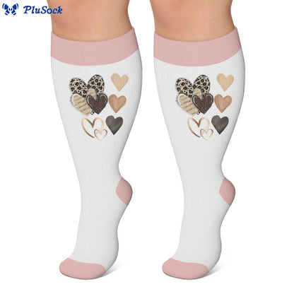 Plusock Plus Size Butterfly Leopard Knot Compression Socks - image 4