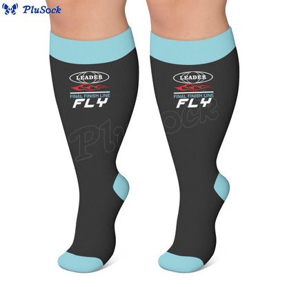 Plusock Plus Size Competition Flag Style Compression Socks - image 2