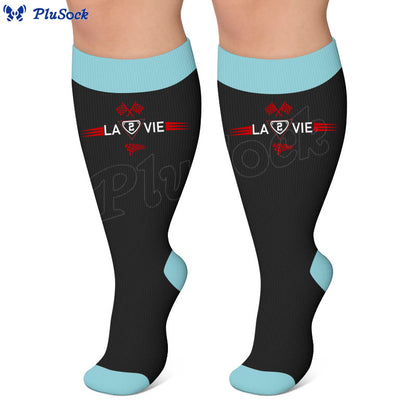 Plusock Plus Size Competition Flag Style Compression Socks - image 7