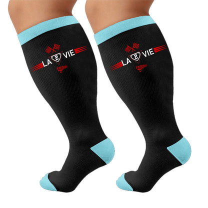 Plusock Plus Size Competition Flag Style Compression Socks - Flag(1Pair) - 4XL - image 4