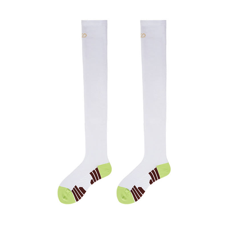 Plusock Support Sport Thigh High Socks(2 Pairs) - White - EU36-40(US3-7) - image 7