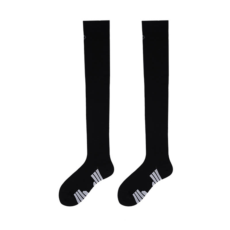 Plusock Support Sport Thigh High Socks(2 Pairs) - Black - EU36-40(US3-7) - image 8