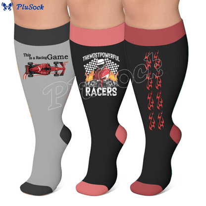 Plusock Plus Size Racing Compression Socks - image 0