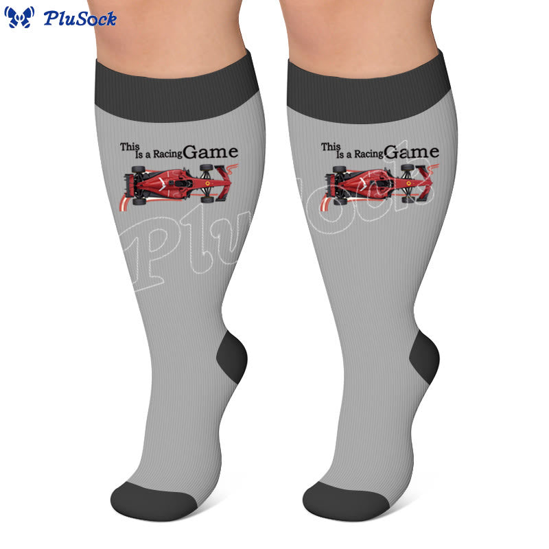 Plusock Plus Size Racing Compression Socks - image 2
