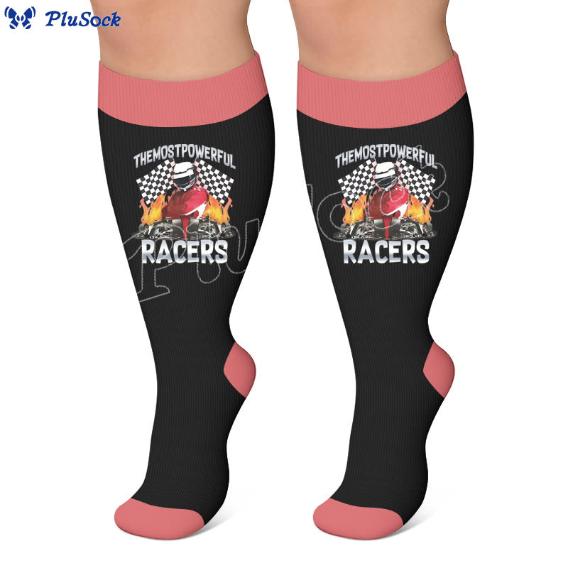 Plusock Plus Size Racing Compression Socks - image 3