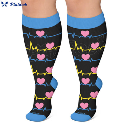 Plusock Plus Size Heartbeat Compression Socks - image 4