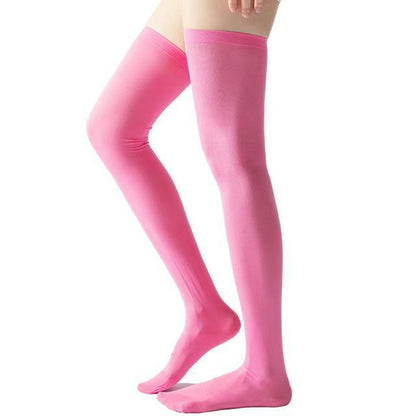 Plusock Solid Color Thigh High Compression Socks(2 Pairs) - image 6