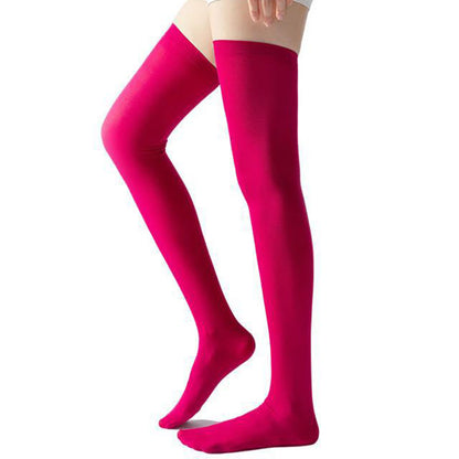 Plusock Solid Color Thigh High Compression Socks(2 Pairs) - image 0