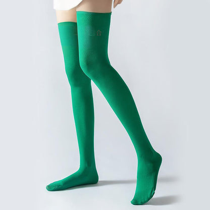 Plusock Solid Color Thigh High Compression Socks(2 Pairs) - image 11
