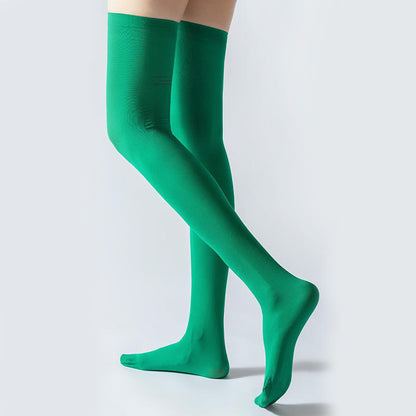 Plusock Solid Color Thigh High Compression Socks(2 Pairs) - image 12