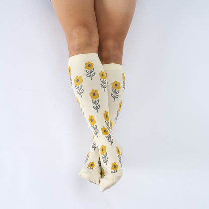 Plusock Plus Size Floral Trio Compression Socks(3 Pairs) - image 4