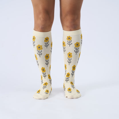 Plusock Plus Size Floral Trio Compression Socks(3 Pairs) - image 5