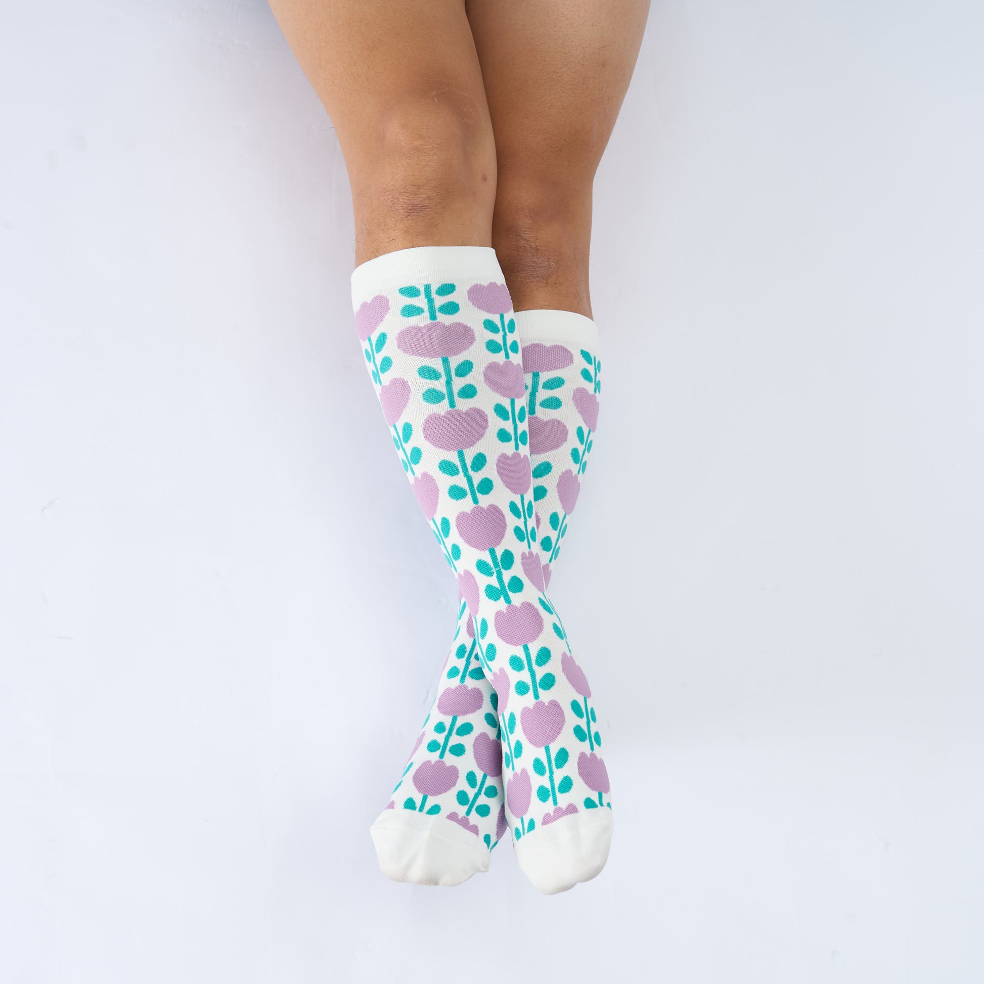Plusock Plus Size Floral Trio Compression Socks(3 Pairs) - image 7