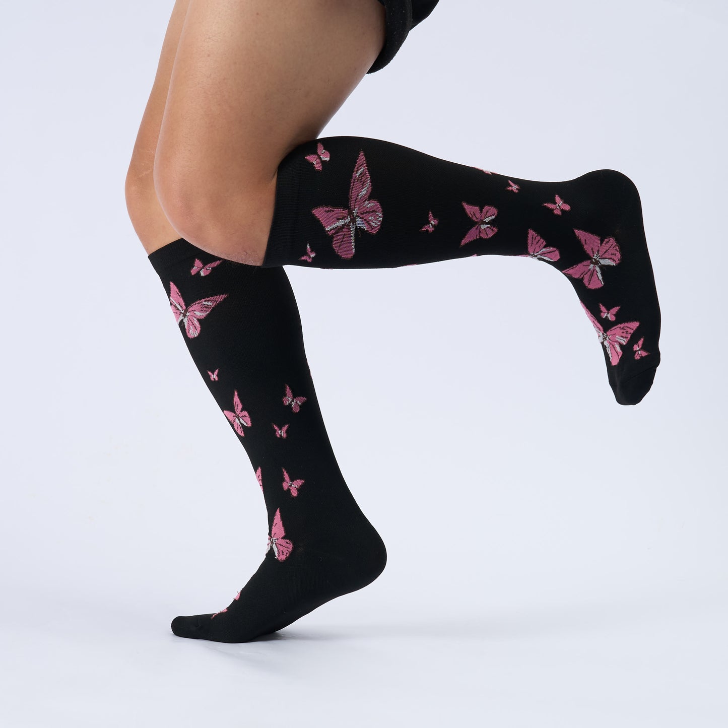 Plusock Plus Size  Butterfly Print Compression Socks - image 1