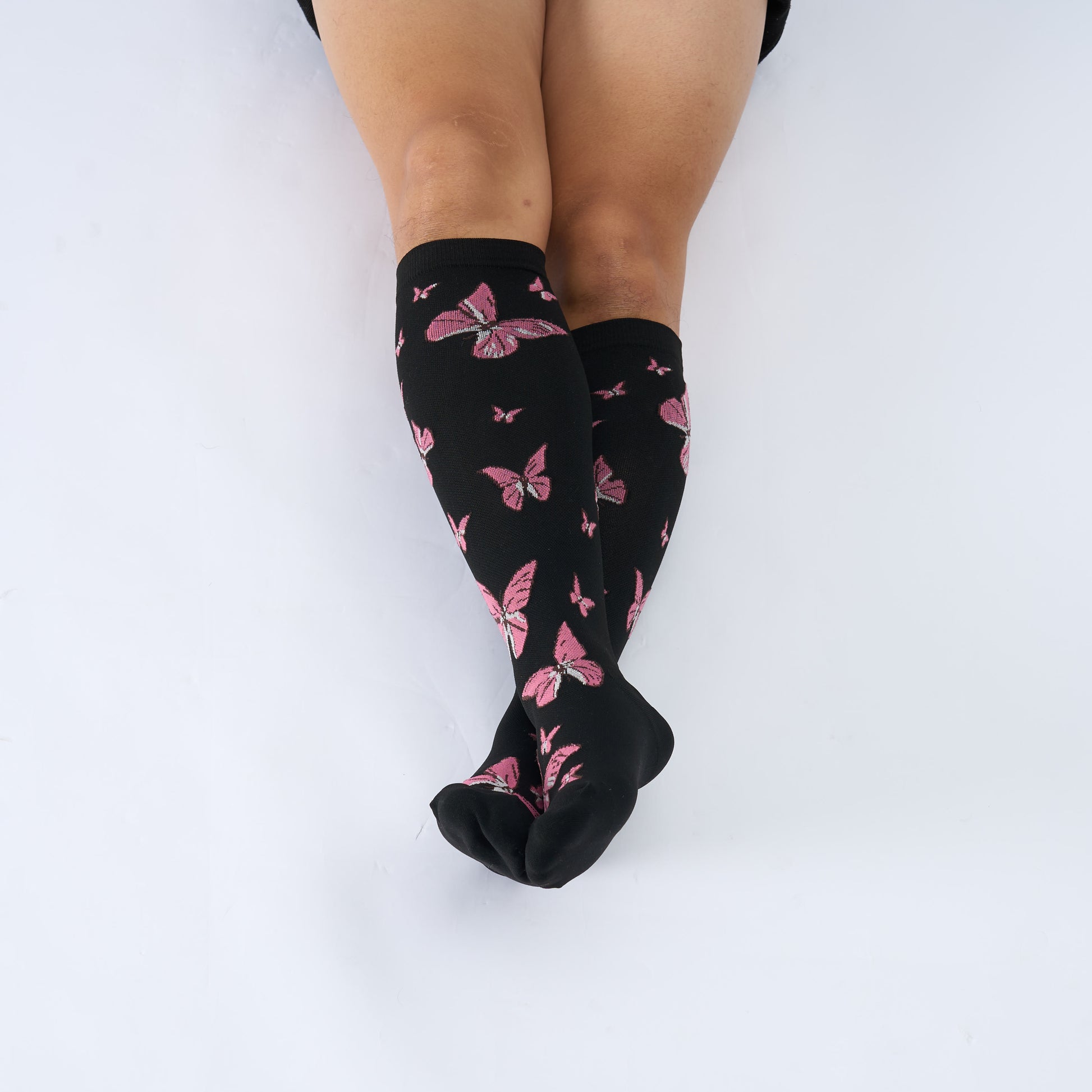 Plusock Plus Size Butterfly Print Compression Socks - image 3
