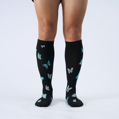 Plusock Plus Size Butterfly Print Compression Socks - image 4