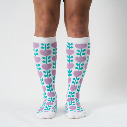 Plusock Plus Size Floral Trio Compression Socks - image 4