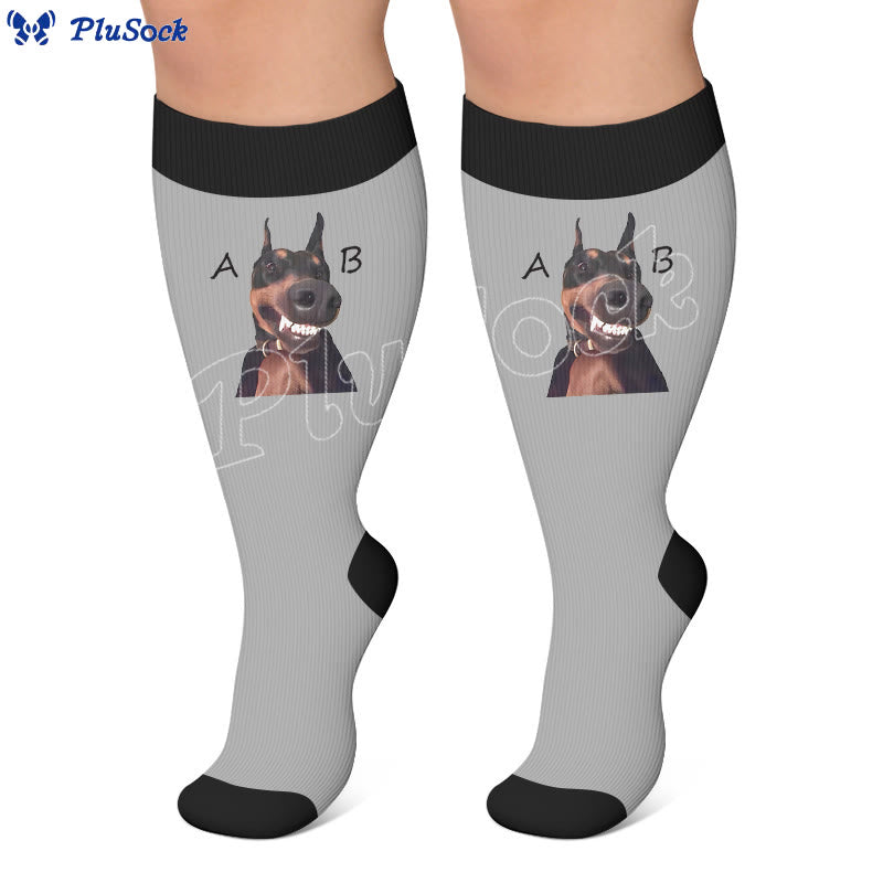 Plusock Plus Size Cat Dog Compression Socks - image 2
