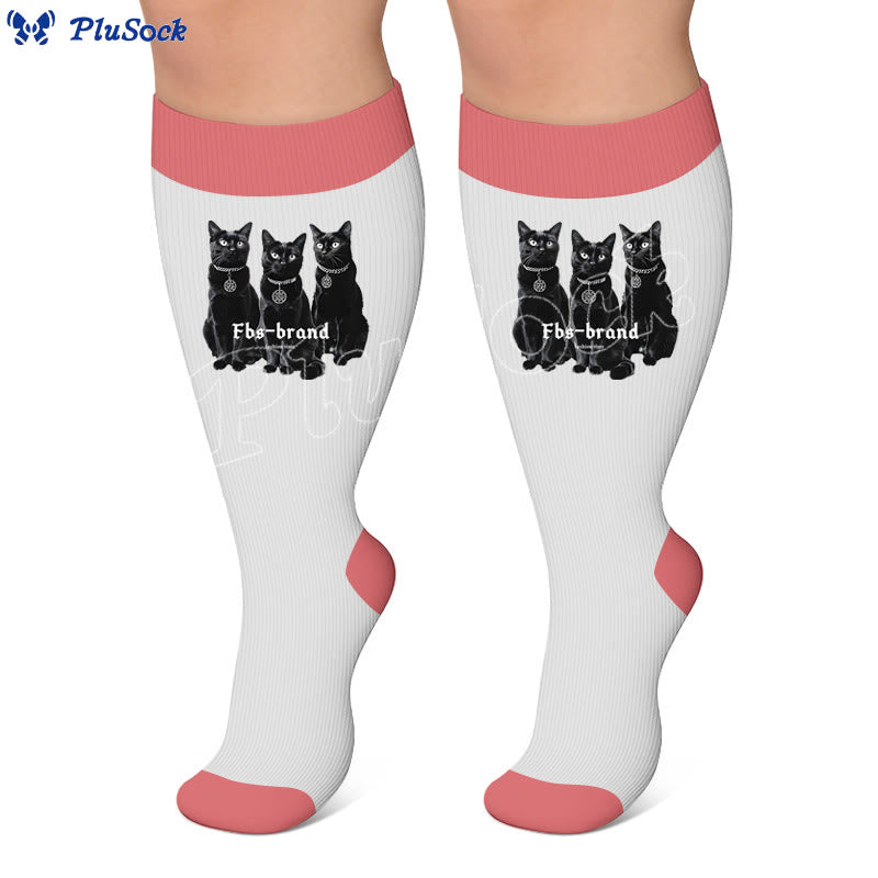 Plusock Plus Size Cat Dog Compression Socks - image 3