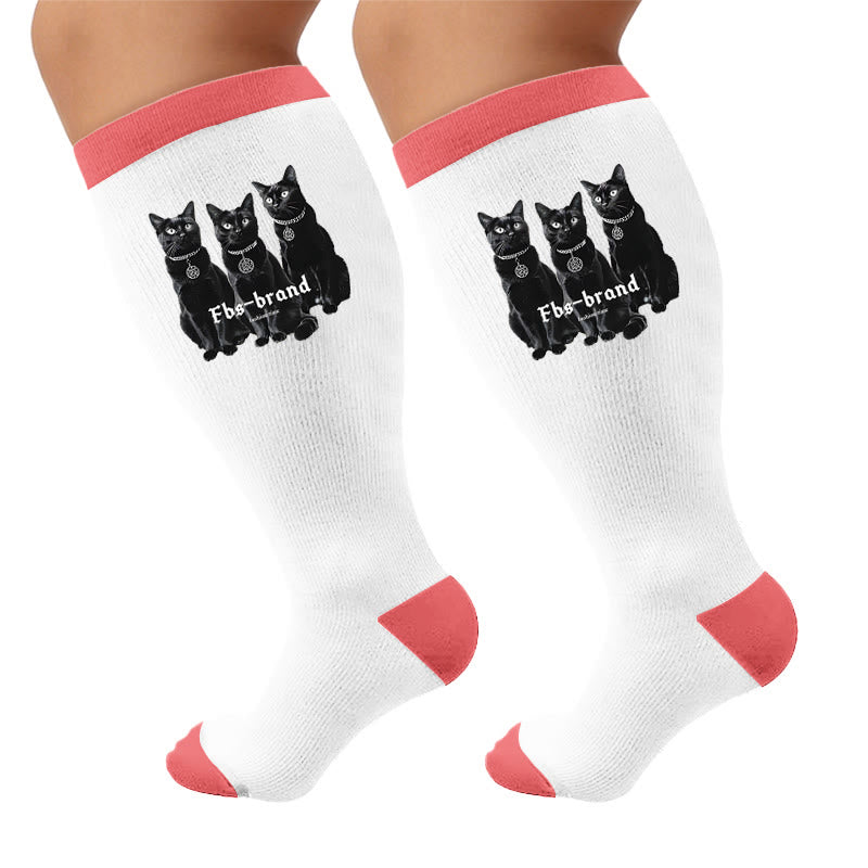 Plusock Plus Size Cat Dog Compression Socks - Cat(1 pair) - 4XL - image 6