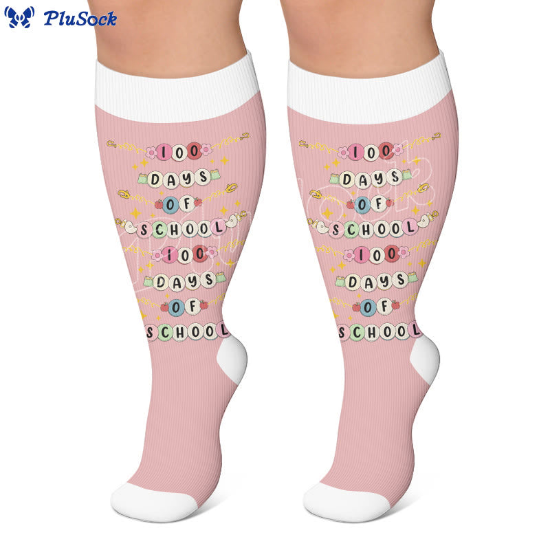 Plusock Plus Size Heart Rugby Compression Socks - image 2