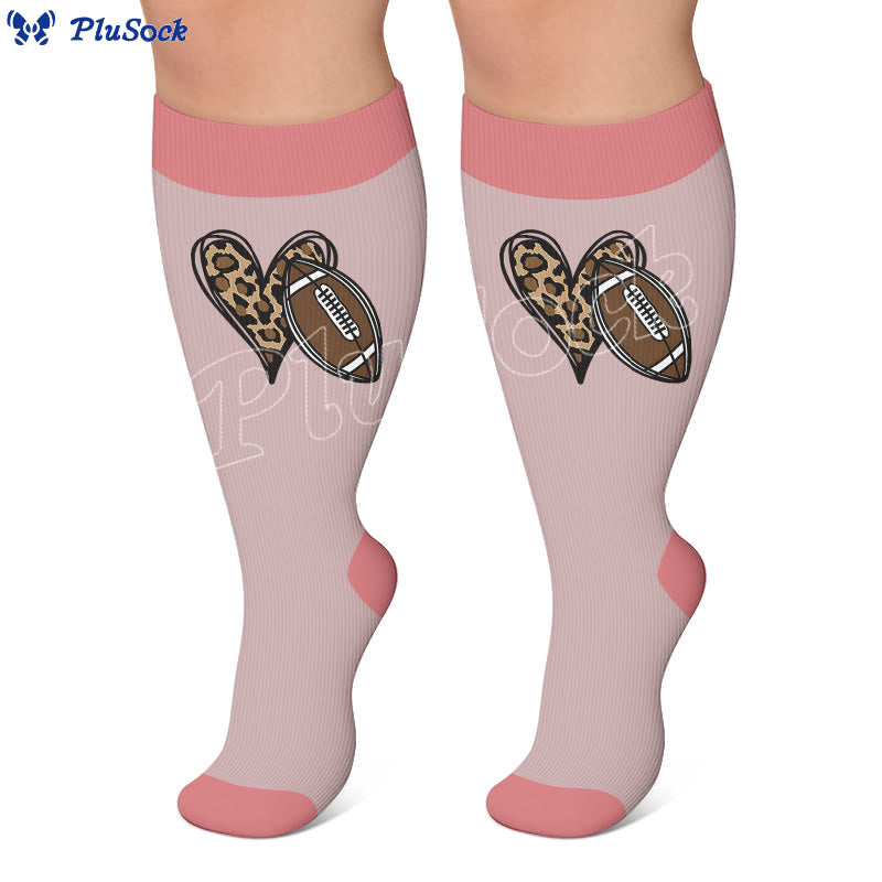 Plusock Plus Size Heart Rugby Compression Socks - image 4