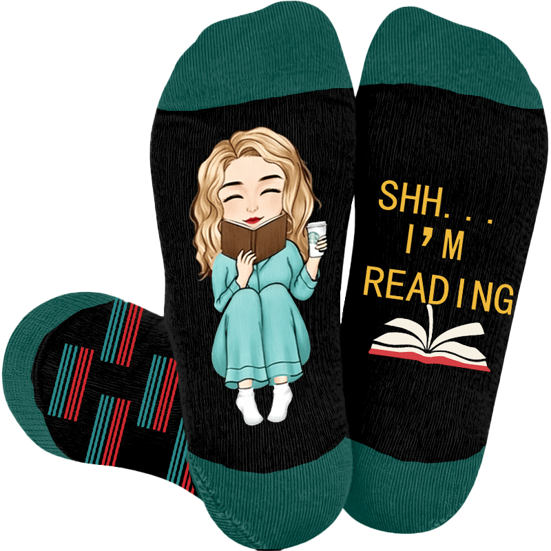 Plusock Plus Size Reading Compression Socks - Healing(1 pair) - 4XL - image 2