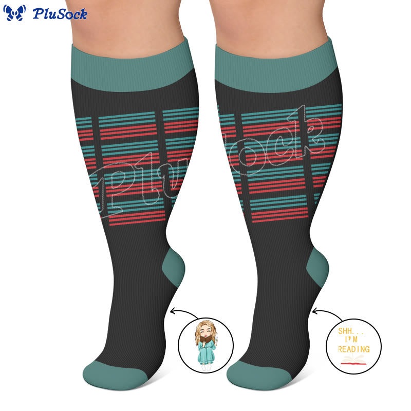 Plusock Plus Size Reading Compression Socks - image 6