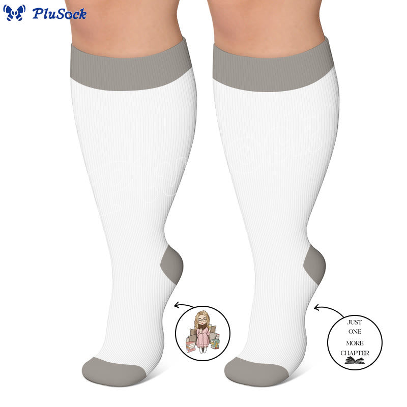 Plusock Plus Size Reading Compression Socks - image 7