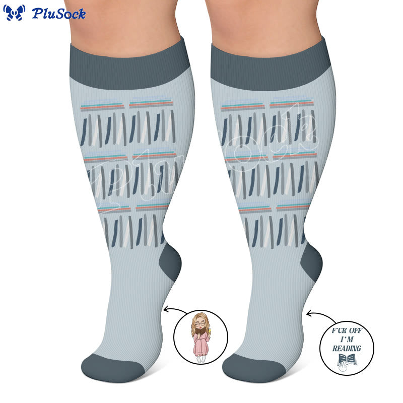 Plusock Plus Size Reading Compression Socks - image 5