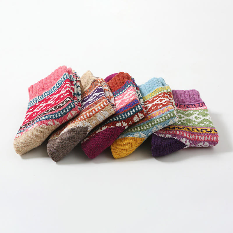 Plusock Retro Palette Quarter Socks(5 Pairs) - Multicolor - EU36-41(US3-7.5) - image 7