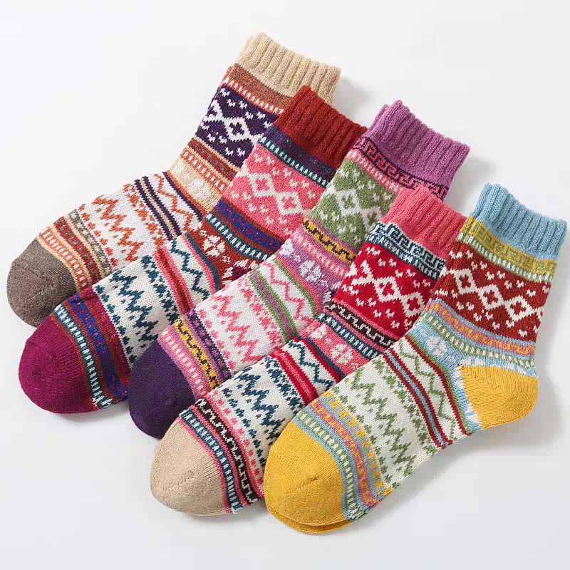 Plusock Retro Palette Quarter Socks(5 Pairs) - image 1