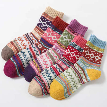 Plusock Retro Palette Quarter Socks(5 Pairs) - image 1