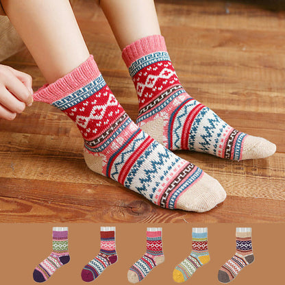 Plusock Retro Palette Quarter Socks(5 Pairs) - image 0