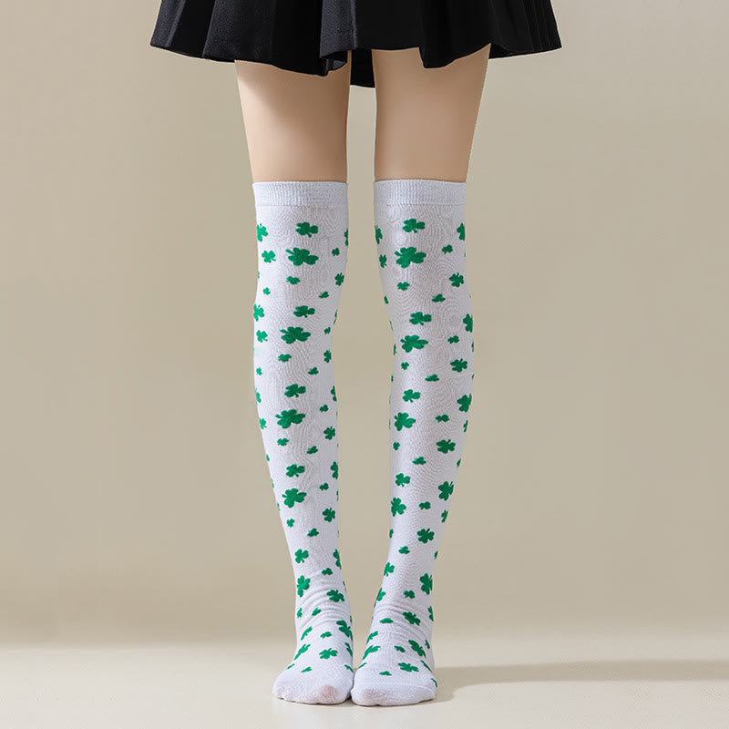 Plusock Green Stripe Thigh High Socks(3 Pairs) - C - EU36-40(US3-7) - image 4