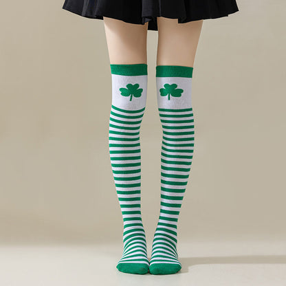 Plusock Green Stripe Thigh High Socks(3 Pairs) - D - EU36-40(US3-7) - image 2