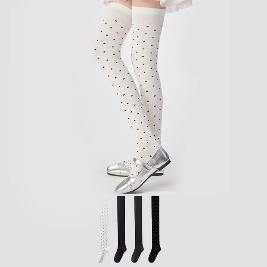 Plusock Polka Dots Thigh High Socks(2 Pairs) - image 0