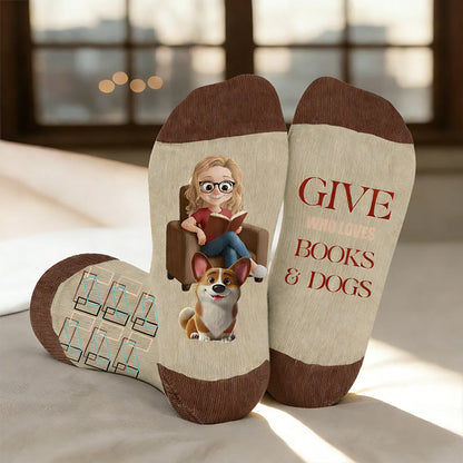 Plusock Plus Size Casual Reading Compression Socks - Lazy(1 pair) - 4XL - image 3