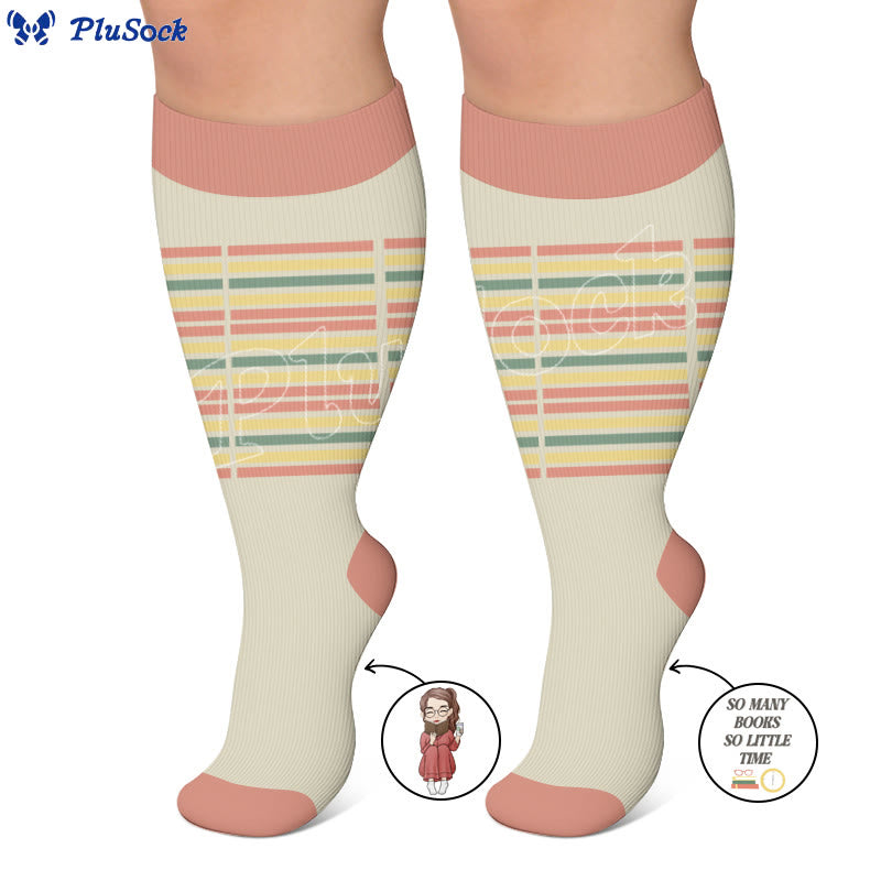 Plusock Plus Size Casual Reading Compression Socks - image 6