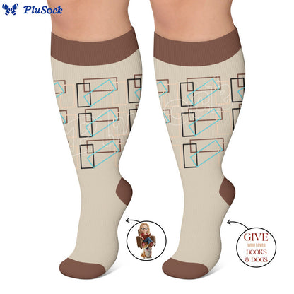 Plusock Plus Size Casual Reading Compression Socks - image 7