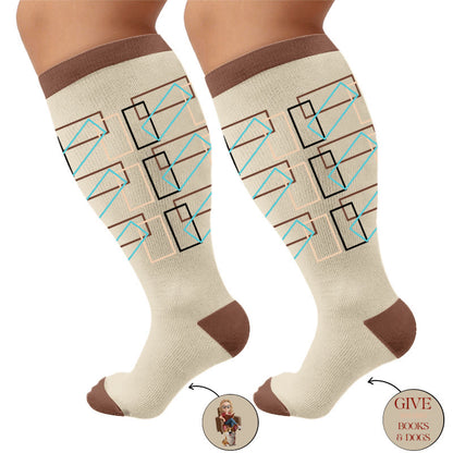 Plusock Plus Size Casual Reading Compression Socks - image 11