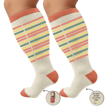 Plusock Plus Size Casual Reading Compression Socks - image 10
