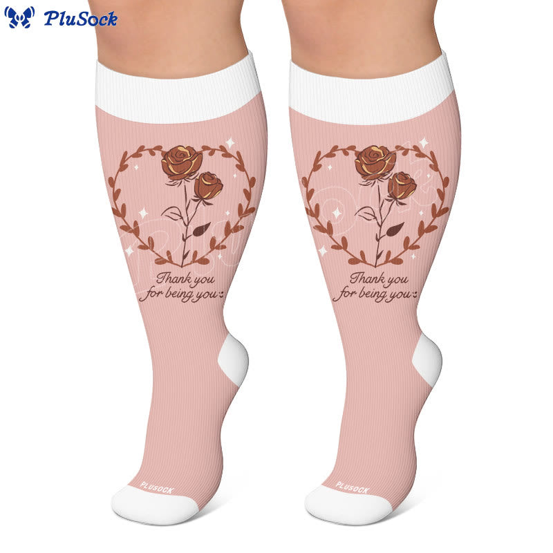 Plusock Plus Size Floral Gratitude Compression Socks - image 4