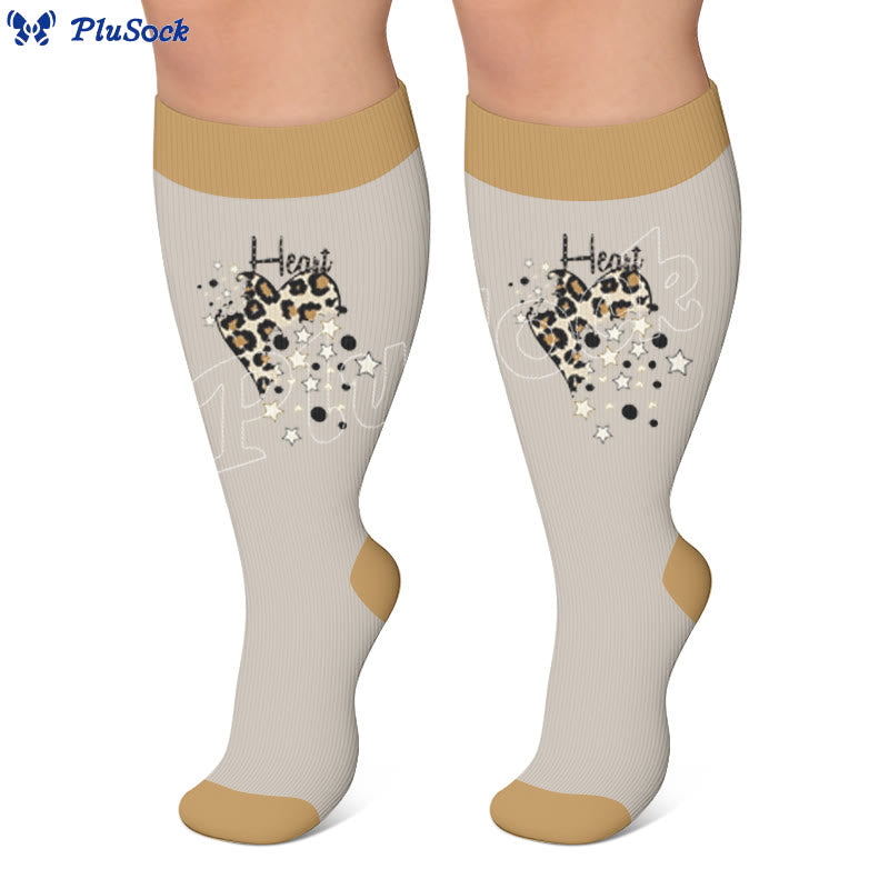 Plusock Plus Size Leopard Print Compression Socks - image 4
